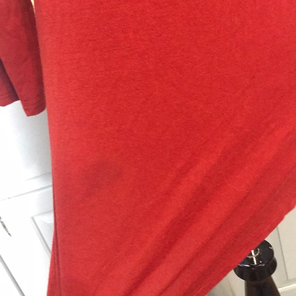 Emi & joe Chevron Baseball Sleeve Top Red M - Picture 5 of 6